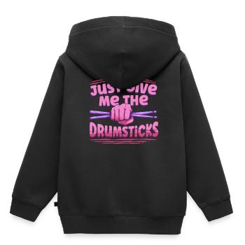 Cardio Drummer Cardio Drumming - Sweat Premium à capuche enfant bio - noir - Dos - AI Model Kid Male (0cm)