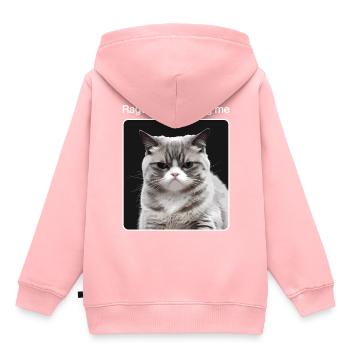 Rage Consumes Me Cat - Kinder Premium Organic Hoodie - Rosa - Hinten - AI Model Kid Female (0cm)