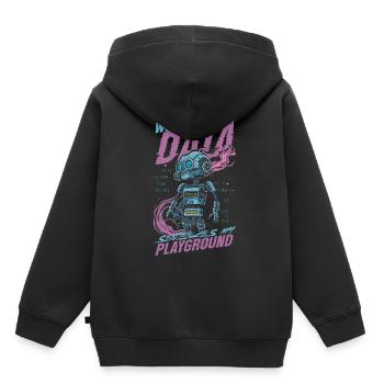 Linguiste informaticien - Sweat Premium à capuche enfant bio - noir - Dos - AI Model Kid Male (0cm)