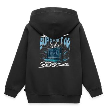 Linguiste informaticien - Sweat Premium à capuche enfant bio - noir - Dos - AI Model Kid Male (0cm)