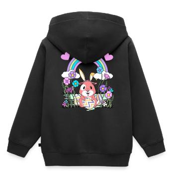 Pâques - Sweat Premium à capuche enfant bio - noir - Dos - AI Model Kid Male (0cm)