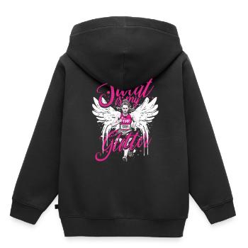 Marathon Marathons Coureurs Running - Sweat Premium à capuche enfant bio - noir - Dos - AI Model Kid Male (0cm)