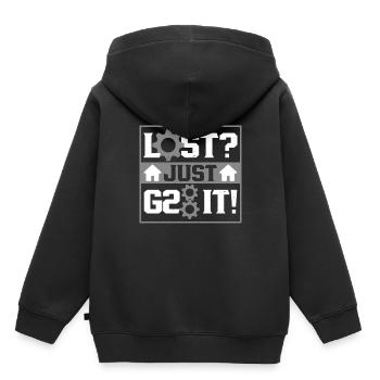 Opérateur de machine de découpe routeur CNC - Sweat Premium à capuche enfant bio - noir - Dos - AI Model Kid Male (0cm)