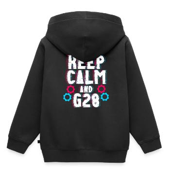 Opérateur de machine de découpe - Sweat Premium à capuche enfant bio - noir - Dos - AI Model Kid Male (0cm)