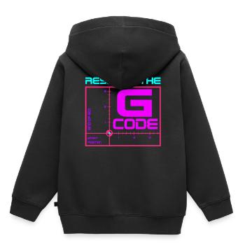 Opérateur de machine de découpe de routeur CNC - Sweat Premium à capuche enfant bio - noir - Dos - AI Model Kid Male (0cm)