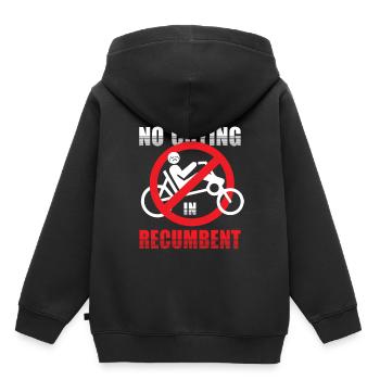 Tricycle couché Tricycle couché - Sweat Premium à capuche enfant bio - noir - Dos - AI Model Kid Male (0cm)
