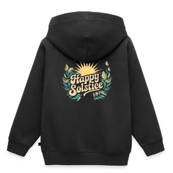 Happy Solstice Cute Boho Butterflies Sun Witchy Hi - Kids Premium Organic Hoodie - black - Back - AI Model Kid Male (0cm)