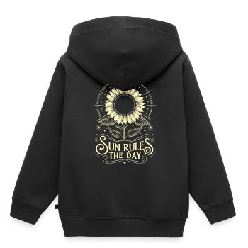 Sun Rules The Day Boho Sunflower Summer Solstice C - Kids Premium Organic Hoodie - black - Back - AI Model Kid Male (0cm)