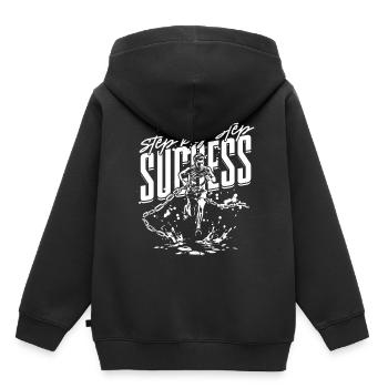 Marathon Marathons Coureurs Running - Sweat Premium à capuche enfant bio - noir - Dos - AI Model Kid Male (0cm)