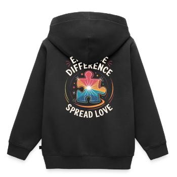 Embrace Difference Shirt - Kinder Premium Organic Hoodie - Schwarz - Hinten - AI Model Kid Male (0cm)