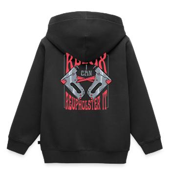 Polsterer Polsterin Relax I Can Reupholster It - Kinder Premium Organic Hoodie - Schwarz - Hinten - AI Model Kid Male (0cm)