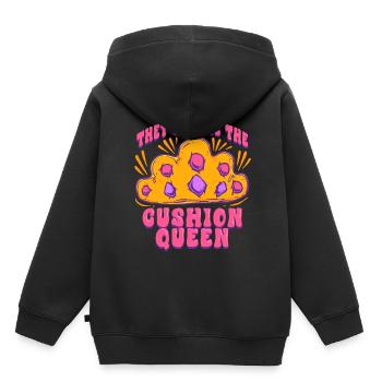 Polsterer Polsterin They Call Me The Cushion Queen - Kinder Premium Organic Hoodie - Schwarz - Hinten - AI Model Kid Male (0cm)