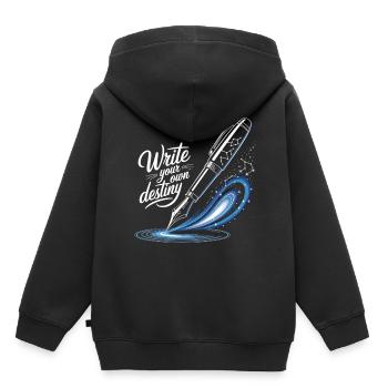 Schreib dein eigenes Schicksal - Kinder Premium Organic Hoodie - Schwarz - Hinten - AI Model Kid Male (0cm)