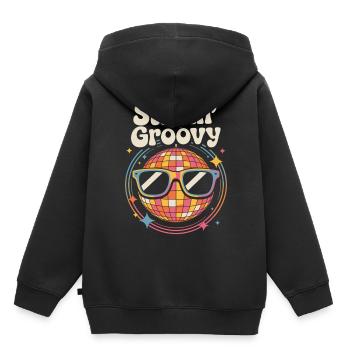 Bunte Diskokugel mit Sonnenbrille - Kinder Premium Organic Hoodie - Schwarz - Hinten - AI Model Kid Male (0cm)