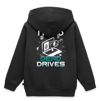 Digital Forensics - Kids Premium Organic Hoodie - black - Back - AI Model Kid Male (0cm)