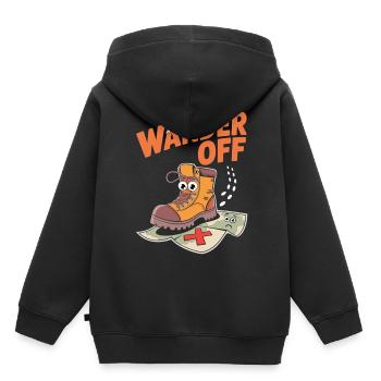 Wanderlust mit Humor - Kinder Premium Organic Hoodie - Schwarz - Hinten - AI Model Kid Male (0cm)