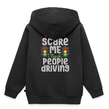 Instructeur de conduite Instructeur d’auto-école J’enseigne la conduite aux gens - Sweat Premium à capuche enfant bio - noir - Dos - AI Model Kid Male (0cm)