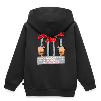 Prison nurse - Kids Premium Organic Hoodie - black - Back - AI Model Kid Male (0cm)