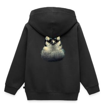 Niedlicher Blauhäher Cyanocitta Vogel - Kinder Premium Organic Hoodie - Schwarz - Hinten - AI Model Kid Male (0cm)