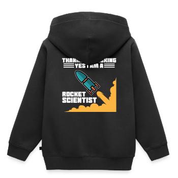 Fusée scientifique fusée scientifique - Sweat Premium à capuche enfant bio - noir - Dos - AI Model Kid Male (0cm)