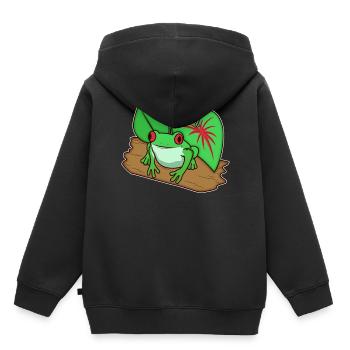 Frog Toad Animal Zoo Animal Park Jungle Gift - Kids Premium Organic Hoodie - black - Back - AI Model Kid Male (0cm)