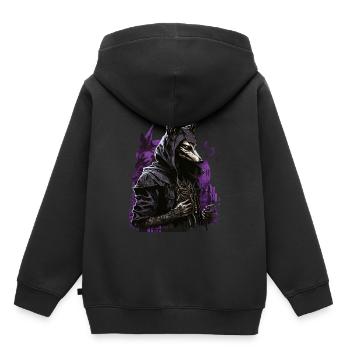 Anubis Totengott Futuristisch Geschenk - Kinder Premium Organic Hoodie - Schwarz - Hinten - AI Model Kid Male (0cm)