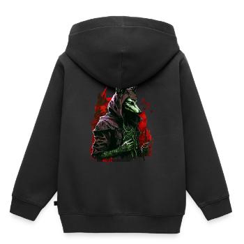 Anubis Totengott Futuristisch Geschenk - Kinder Premium Organic Hoodie - Schwarz - Hinten - AI Model Kid Male (0cm)