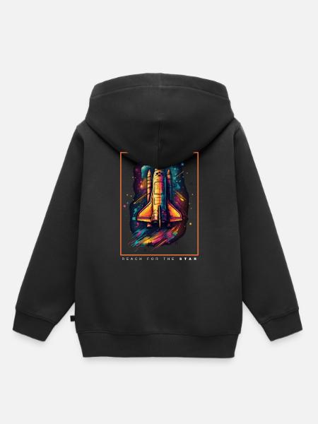 Space Shuttle Spaceship Space Gift - Kids Premium Organic Hoodie - black