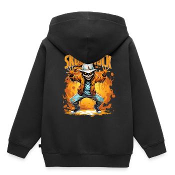 Halloween Skeleton Dabbing Hip Hop Skull Rock - Kids Premium Organic Hoodie - black - Back - AI Model Kid Male (0cm)