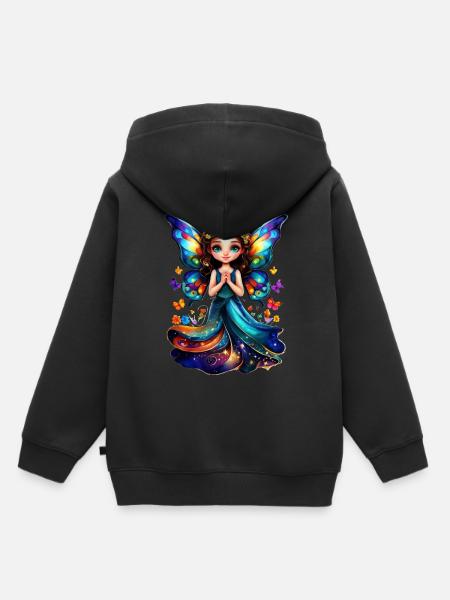 Bezaubernde Schmetterlingsfee - Kinder Premium Organic Hoodie - Schwarz