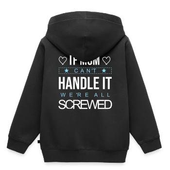 meilleure maman meilleure maman mère supermama - Sweat Premium à capuche enfant bio - noir - Dos - AI Model Kid Male (0cm)