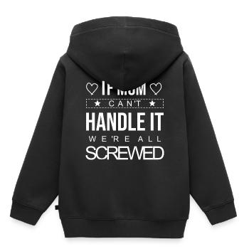 meilleure maman meilleure maman mère supermama - Sweat Premium à capuche enfant bio - noir - Dos - AI Model Kid Male (0cm)