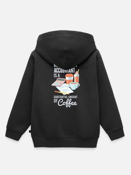 Funny Accountant Coffee - Kinder Premium hoodie biologisch - zwart