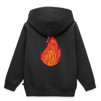 Versets de la Bible Psaume moderne des années 90 - Sweat Premium à capuche enfant bio - noir - Dos - AI Model Kid Male (0cm)