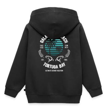 Plage des Galapagos Tortuga Bay 1984 - Sweat Premium à capuche enfant bio - noir - Dos - AI Model Kid Male (0cm)