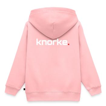 k n o r o r e. - Sweat Premium à capuche enfant bio - rose - Dos - AI Model Kid Female (0cm)