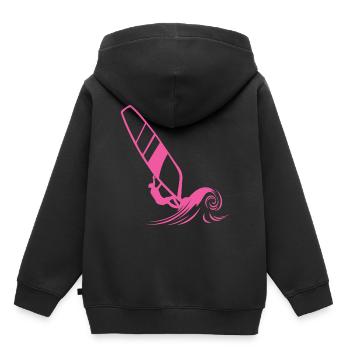 Surfergirl - Kinder Premium Organic Hoodie - Schwarz - Hinten - AI Model Kid Male (0cm)