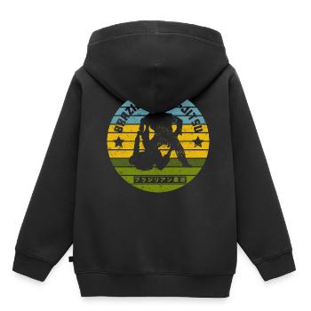 Brazilian Jiu-Jitsu Vintage - Kinder Premium Organic Hoodie - Schwarz - Hinten - AI Model Kid Male (0cm)