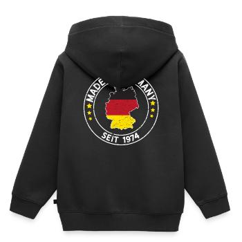 Made In Germany Since 1974 Birthday Gift Idea - Kids Premium Organic Hoodie - black - Back - AI Model Kid Male (0cm)