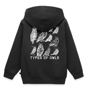 Eule Raubvogel - Kinder Premium Organic Hoodie - Schwarz - Hinten - AI Model Kid Male (0cm)