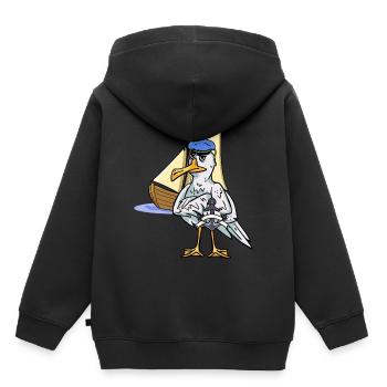 Seefahrer Seemann Schifffahrt maritim Kapitän Ahoi - Kinder Premium Organic Hoodie - Schwarz - Hinten - AI Model Kid Male (0cm)