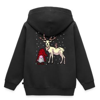 Nikolaus Xmas Weihnachten Fantasy Christmas Kind - Kinder Premium Organic Hoodie - Schwarz - Hinten - AI Model Kid Male (0cm)