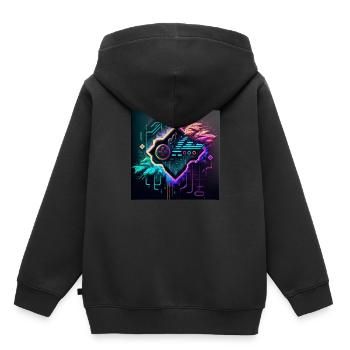Gamers don't die, they respawn, Gaming Motiv - Kinder Premium Organic Hoodie - Schwarz - Hinten - AI Model Kid Male (0cm)