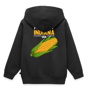 Design Indiana Fil-Am pour les fiers Pinoys - Sweat Premium à capuche enfant bio - noir - Dos - AI Model Kid Male (0cm)