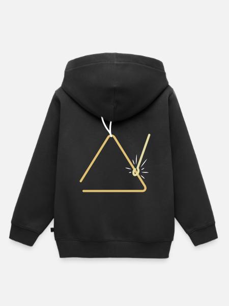 Triangel Spieler - Kinder Premium Organic Hoodie - Schwarz
