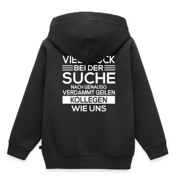 Abschied Kollegen Geschenk Rente Kündigung Idee - Kinder Premium Organic Hoodie - Schwarz - Hinten - AI Model Kid Male (0cm)