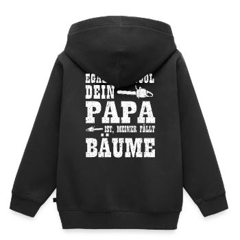 Kind Holzfäller Geburtstag Weihnachten Geschenk - Kinder Premium Organic Hoodie - Schwarz - Hinten - AI Model Kid Male (0cm)