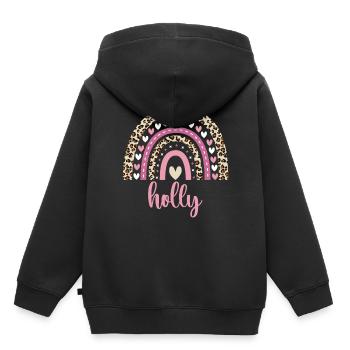 Holly Regenbogen Name Geburtstag Holly - Kinder Premium Organic Hoodie - Schwarz - Hinten - AI Model Kid Male (0cm)