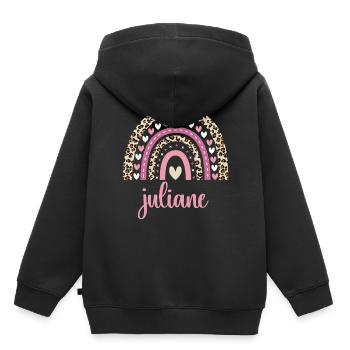 Juliane Regenbogen Name Geburtstag Juliane - Kinder Premium Organic Hoodie - Schwarz - Hinten - AI Model Kid Male (0cm)