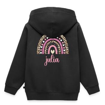Julia Regenbogen Name Geburtstag Julia - Kinder Premium Organic Hoodie - Schwarz - Hinten - AI Model Kid Male (0cm)